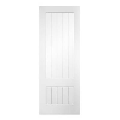 White Primed Mexicano Three Quarter Glazed Internal Door Woo...